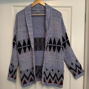 Ecote Southwestern Print Blue Cardigan